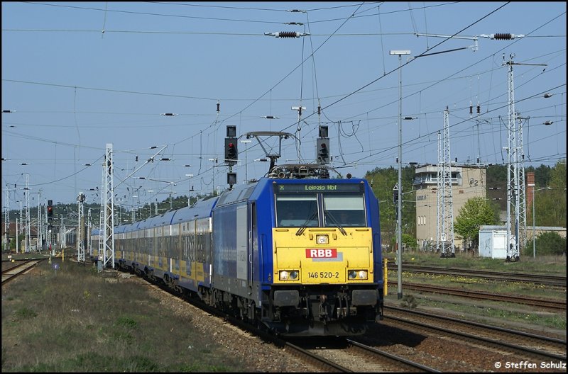 InterConnex mit der 146 520 aus Warnemünde nach Leipzig Hbf Bahnbilder.de
