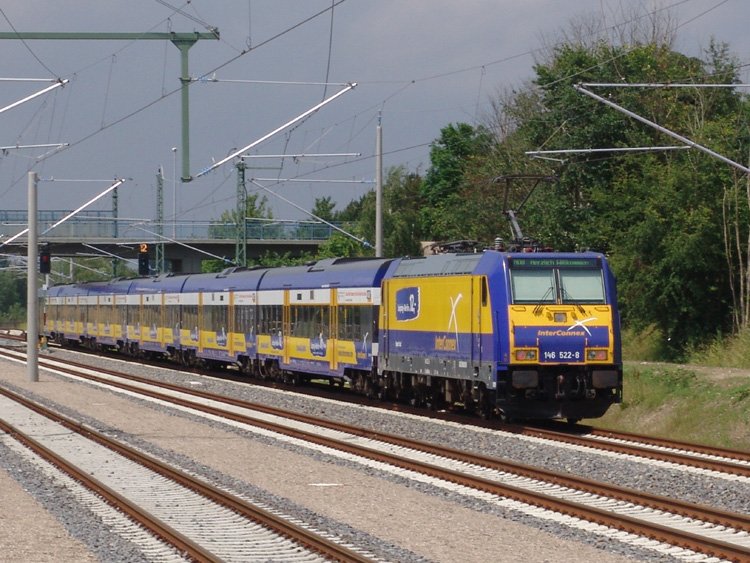 InterConnex80003 von Leipzig Hbf.nach Warnemnde bei der Durchfahrt in Kavelstorf.Aufgenommen am 24.06.07