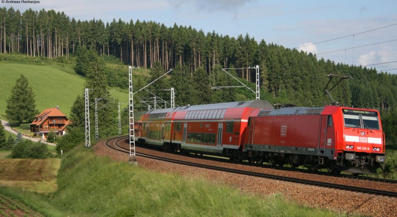 IRE 4704 mit Schublok 146 231-6 am km 70,0 14.6.08