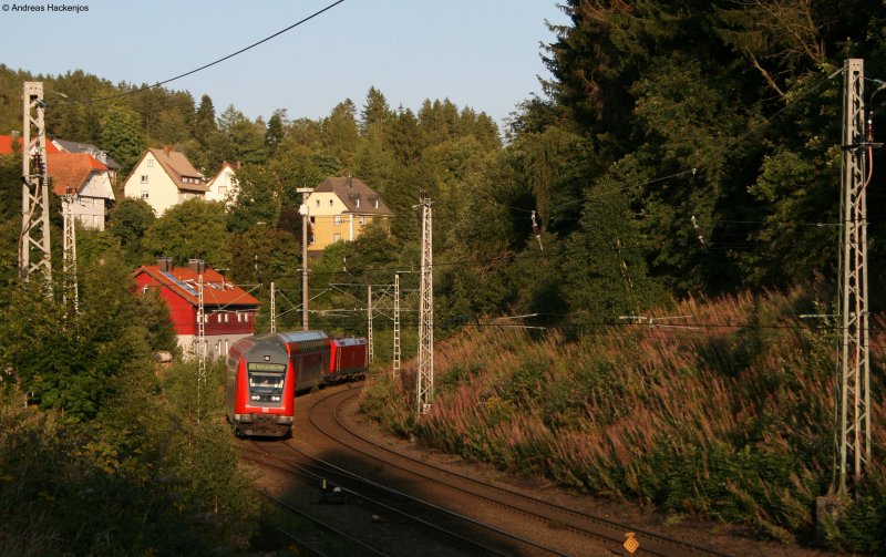 IRE 4720 mit Schublok 146 238-1 am ehemaligen Bahnhof Sommerau 25.8.08