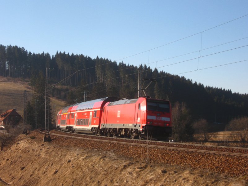 IRE4714 mit Schublok 146 238-1 am km 70,0 16.2.08