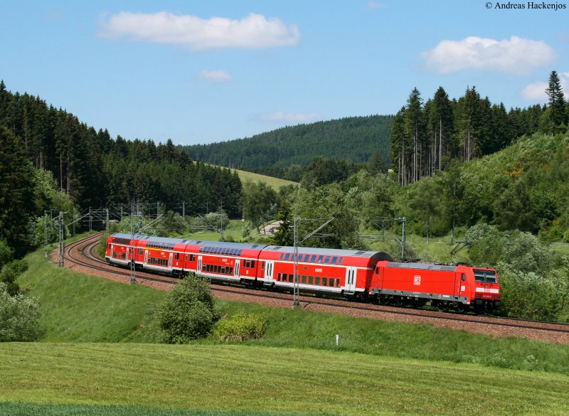 IRE5190 (Kreuzlingen-Karlsruhe Hbf) mit Schublok 146 239-9 am km 70,0 30.5.09