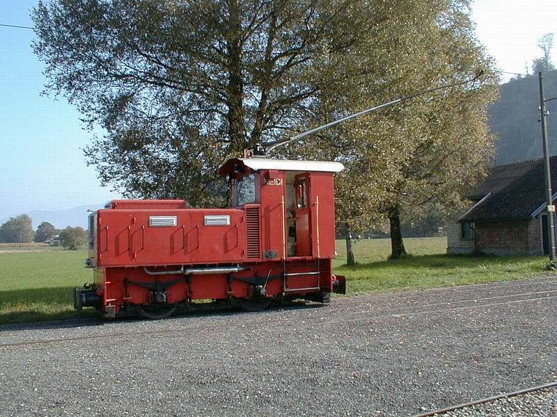 IRR,Dienstbahn,Diesel-Elektrische Lok Heidi (1947/59)in Koblach am 15.10.01