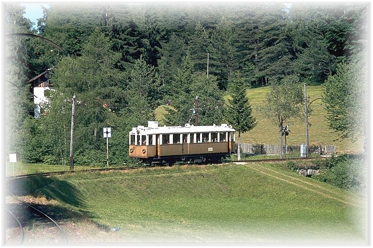 Italien/Sdtirol,Die Rittnerbahn zwischen Oberbozen 
und Klobenstein (1985)