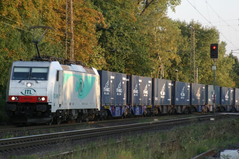 ITL E186 148 durchfhrt am 8.9.09 Ratingen-Lintorf