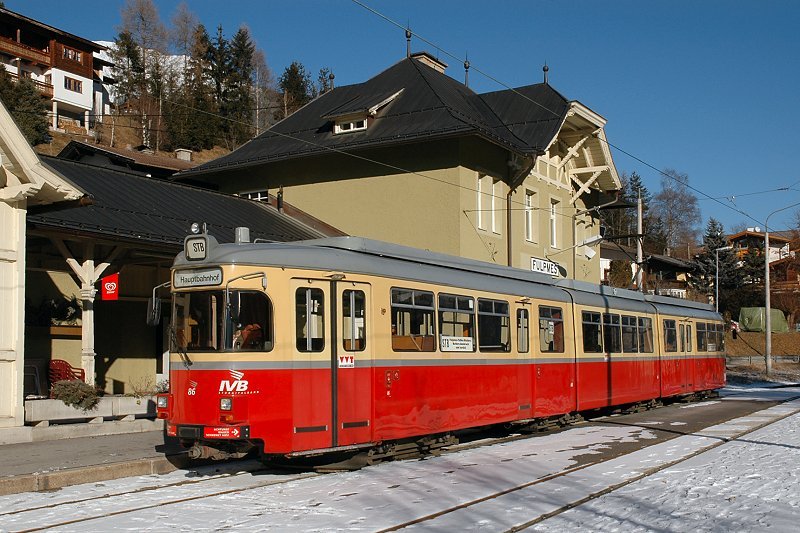 IVB Tw 86 (Stubaitalbahn), Fulpmes, 02.01.2008