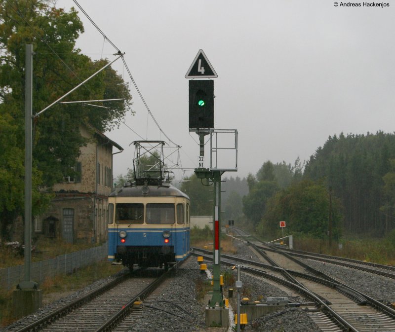 Jubilum 5 Jahre Ringzug: Der T5 der trossinger Bahn Trossingen Bahnhof in Richtung Trossingen Stadt 13.9.08
