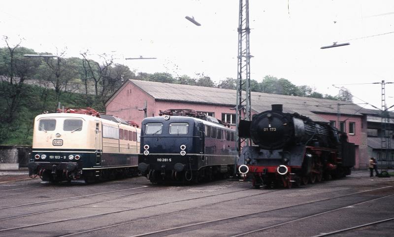 Kleine Fahrzeugparade im BW Wrzburg in den 70er Jahren