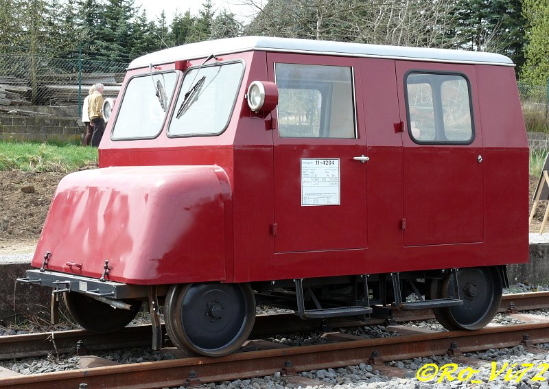 Kleinwagen Nr. 11-4204 (Draisine). Bahnhofsfest Ulmen. 27.04.2008.