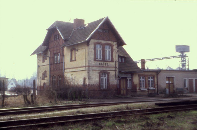 Kltz; Bahnhof, Ansicht von der Segmentdrehscheibe, ca. 1992/93