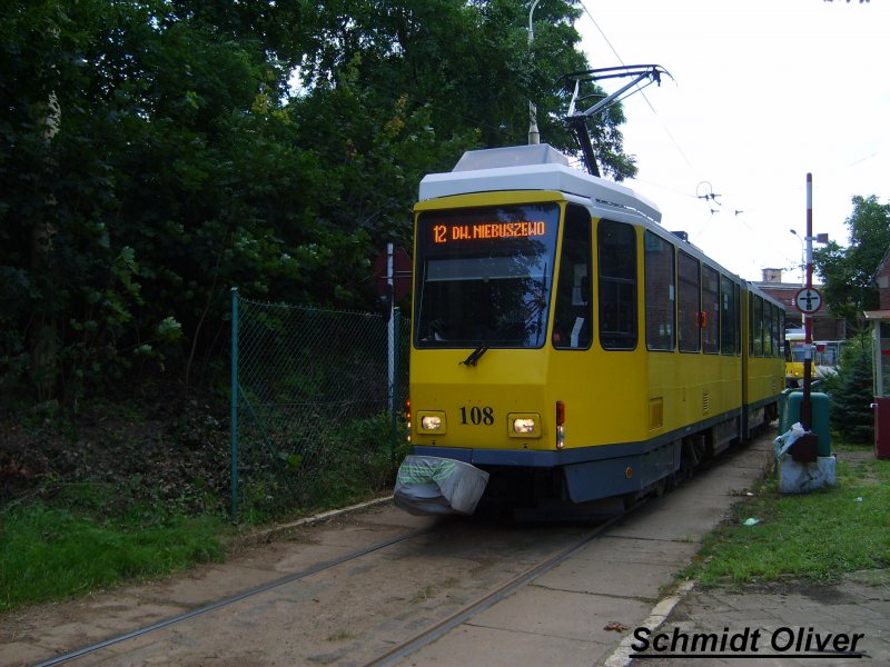 KT4DT 108 (ex. Berliner 7035 (BVG)) auf der Linie 12 nach Dw. Niebuszewo