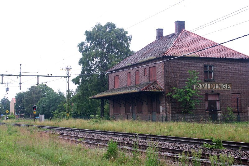 Kvidinge Bahnhof zwischen storp und Hssleholm hat schon bessere Zeiten gesehen