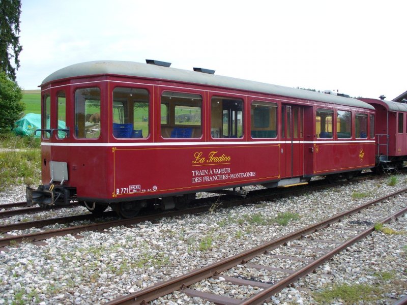 La Tration - 2 Kl. Personenwagen B 771 (ex WSB B 36) am 08.07.207 in Pr-Petitjean  