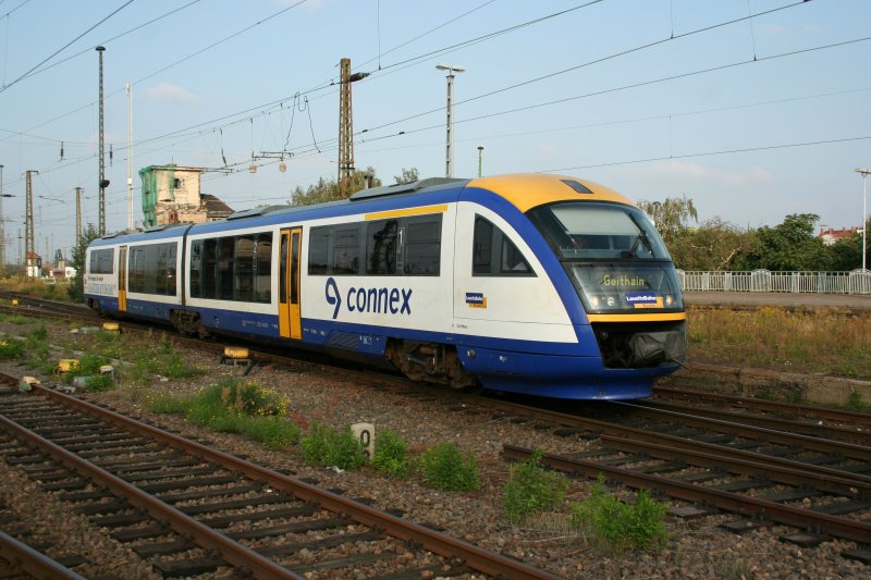 Lausitzbahn VT614  Cottbus  am 12.9.2008 im Leipziger Hbf. 
