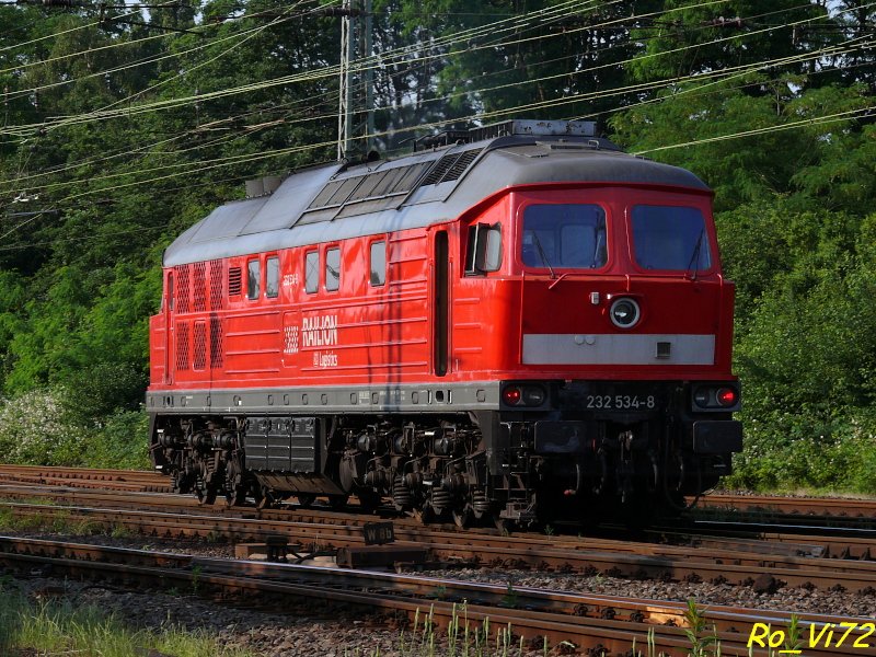 Leider nur ein Nachschu von der 232 534-8. Witten, 06.06.2008.