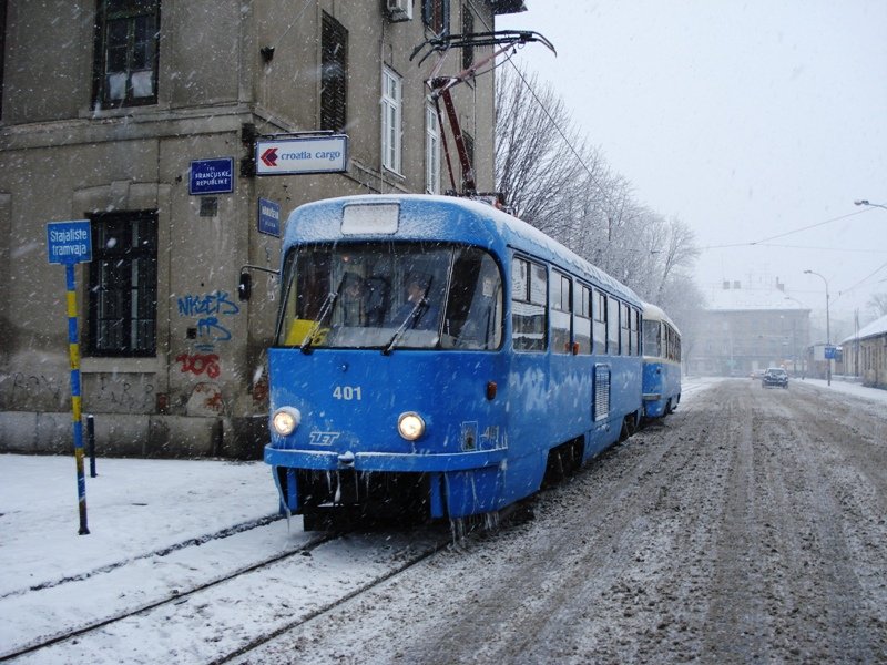Linie 6 auf der Endstation Zapadni kolodvor.