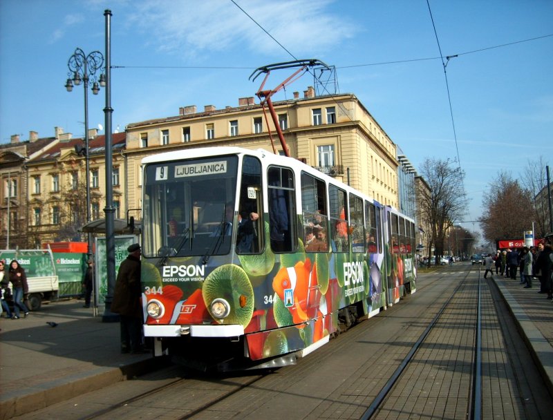 Linie 9 auf der Haltestelle Glavni kolodvor (Hauptbahnhof).