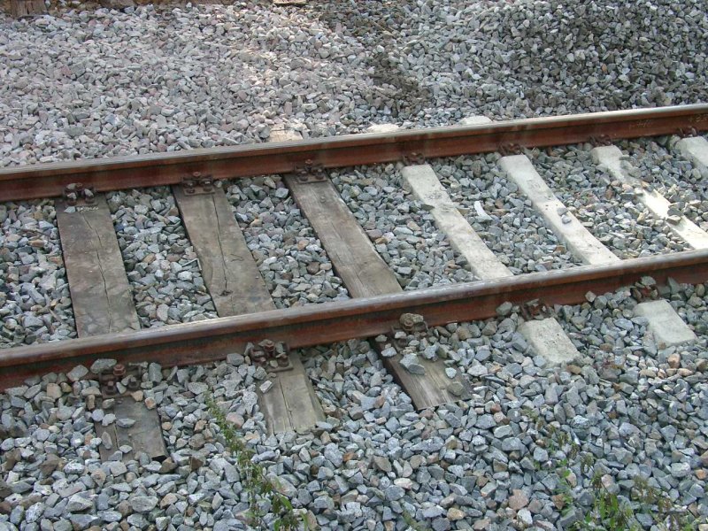 Links der Alte Teil der Strecke, und Rechts der neue.