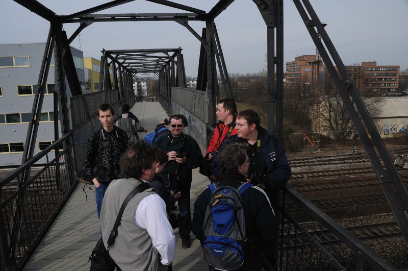 LIVE-VIEW beim Bahnbilder-Treffen. Auf der  Zucker -Brcke... (Regensburg, 14.03.09).