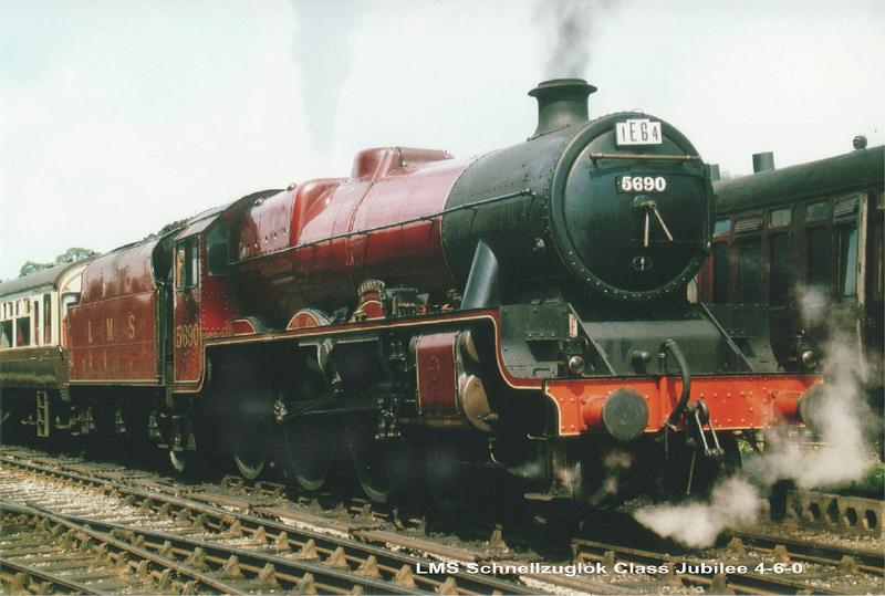 LMS Schnellzuglok class Jubilee 4-6-0 Baujahr 1934.
Eingestellt bei der Severn Valley Railway in Bridgnorth.