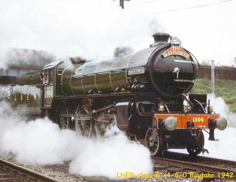 LNER Class B1 4-6-0 Lok fr den gemischten Dienst, Baujahr 1942.
Eingestellt bei der Great Central Railway in Loughborough