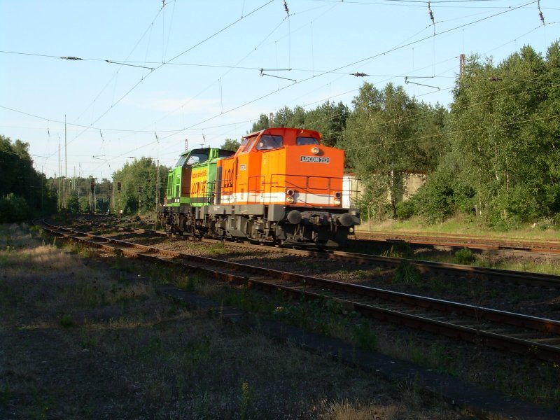 Locon 212 mit einer Schwesterlok (ex BUG) am 10.9.2006 in Eystrup