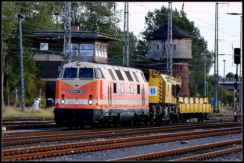 Locon 301 hat den EDK bernommen und weiter geht es in Richtung Rostock.   Stralsund am 29.09.09