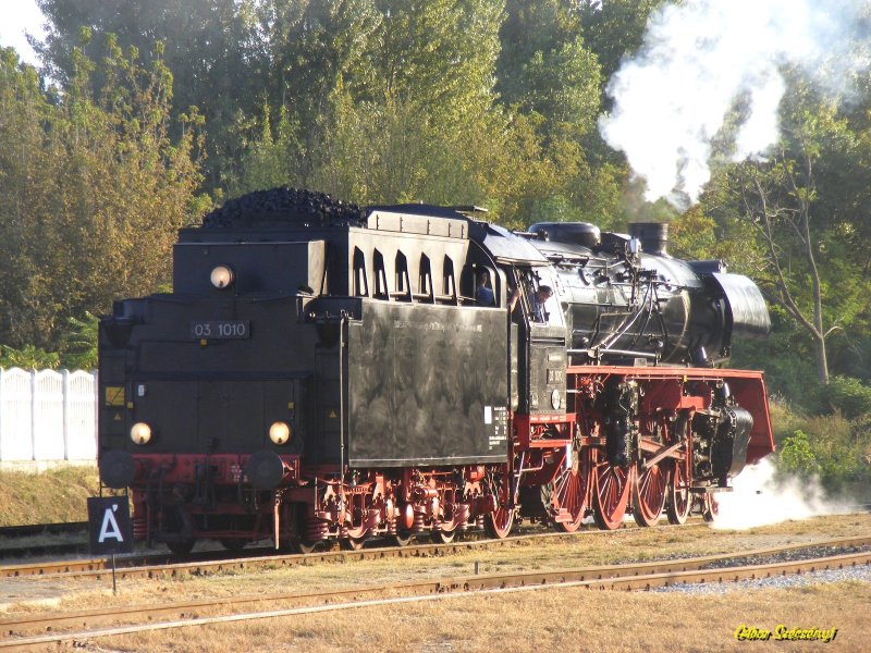 Lok 03 1010 im Eisenbahnpark in Budapest am 13.09.2008.