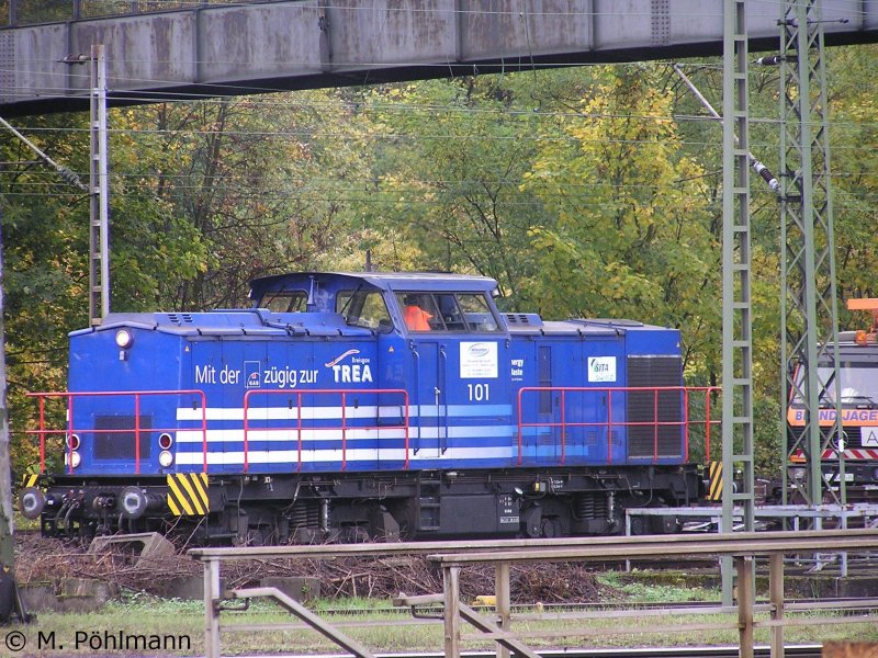Lok 101 der Wincanton Rail GmbH (ex DR 110 423 / DB 202 423) am 23.10.2008 in Saarbrcken