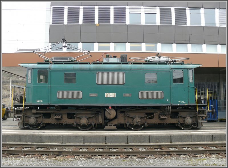 Lok 11 der ehemaligen Bodensee Toggenburg Bahn in Herisau (17.04.2008)