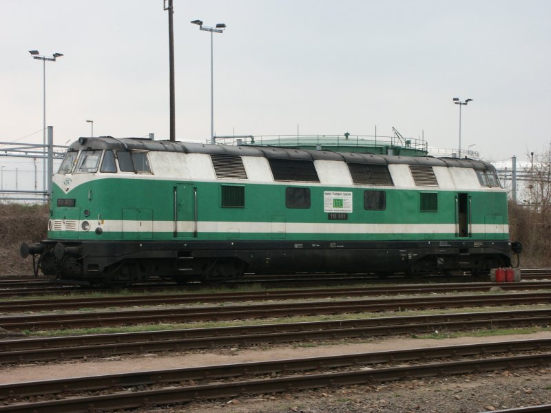 Lok 118 001 der ITL im Hafen zu Dresden