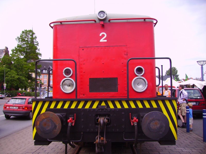 Lok 2 des dnischen Eisenbahnmuseums. Diese Lok ist eine alte DDR-Rangierlok. 14.07.07