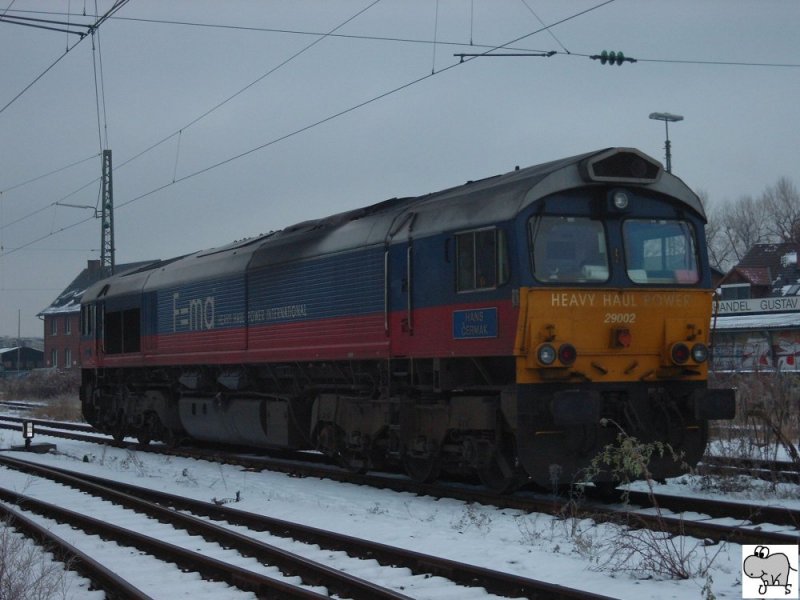 Lok 29002 der Firma Heavy Haul Power International aus Erfurt verweilte am 30.11.2005 in Coburg.