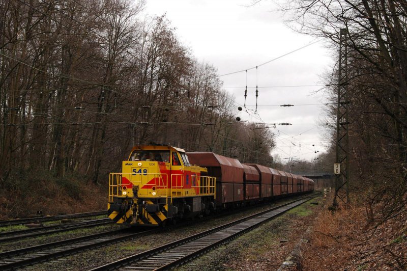 Lok 548 der EH in Duisburg (Abzw. Lotharstrasse) (28.02.2007)
