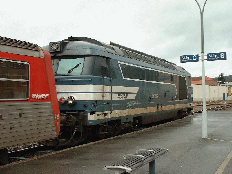 Lok 567 569 mit Wendezug am 23.02.2002 in Wissembourg / Elsa