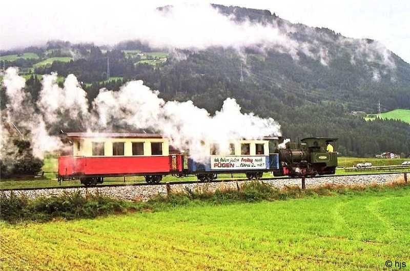 Lok 6 mit Hobby-Dampfzug bei Ried (31. August 2001)