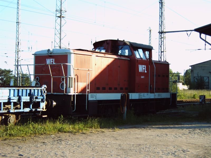 Lok 8 der WFL abgestellt am 09.06.2006, in H�he der Lokleitung, in Bad Kleinen