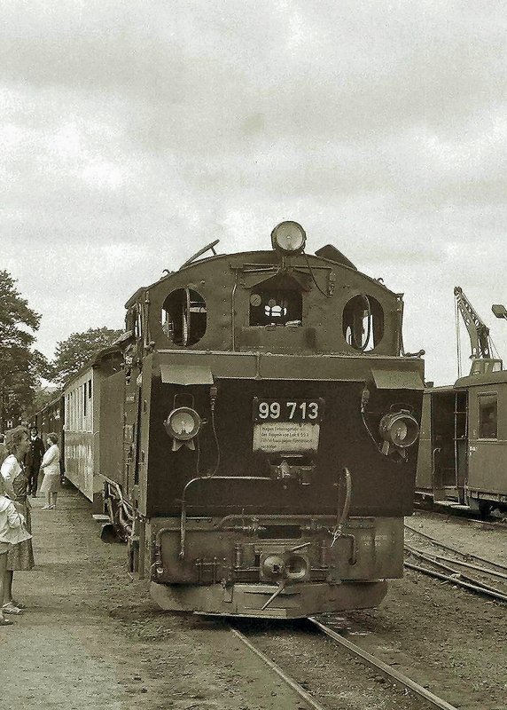 Lok 99713, Traditionsbahn Radebeul 1988 in Radeburg