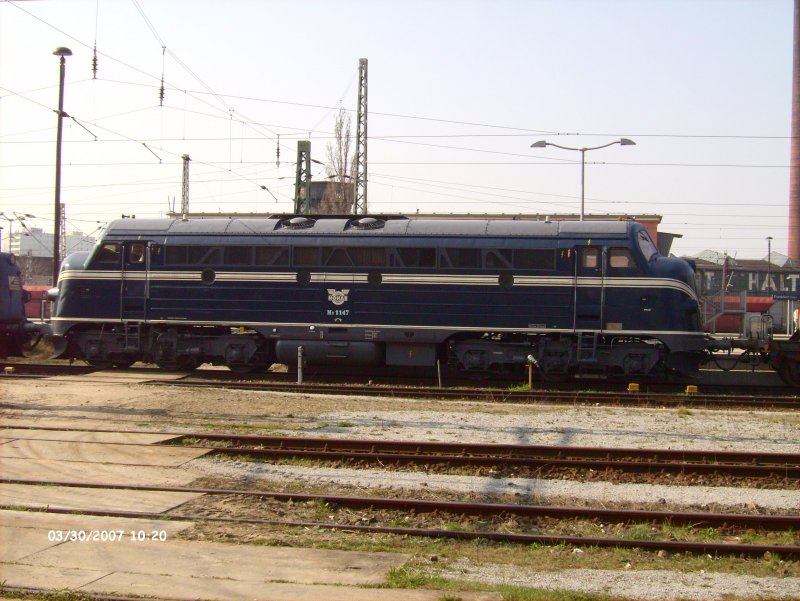Lok MY 1147 steht in Frankfurt/Oder.30.03.07
