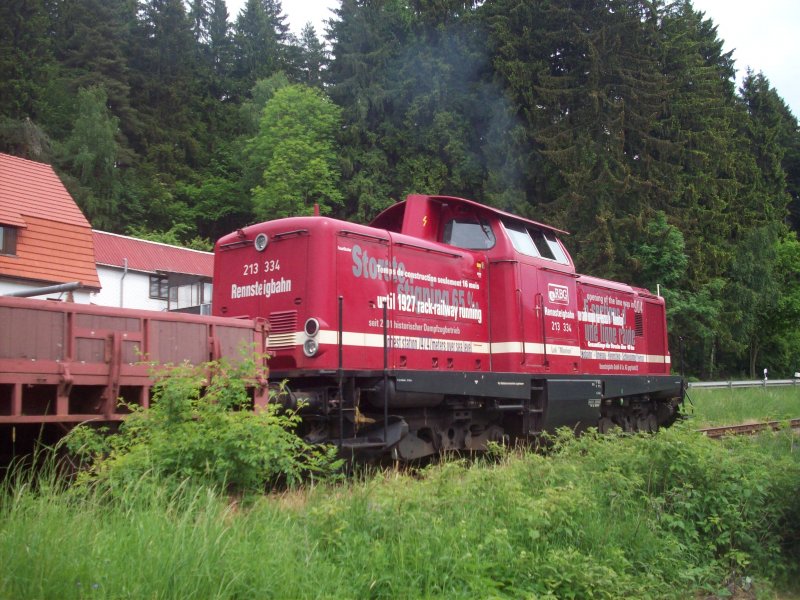 Lok der Rennsteigbahn bei Rappelsdorf.21.05.09