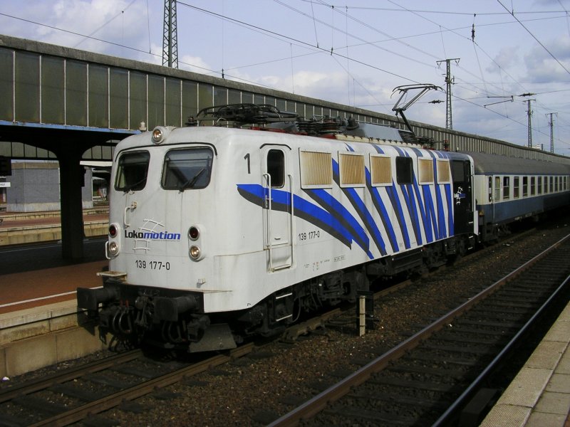 Lokomotion 139 177-0 mit DPE 92447 vom Eurostrand Fintel nach Kln Hbf.,in Dortmund Hbf.(04.10.2008) 