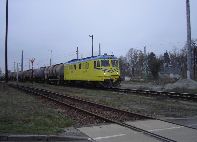 Lotos S.A. 060 DA 1079 am 10.04.2008 bei der Ausfahrt aus den Bahnhof Guben