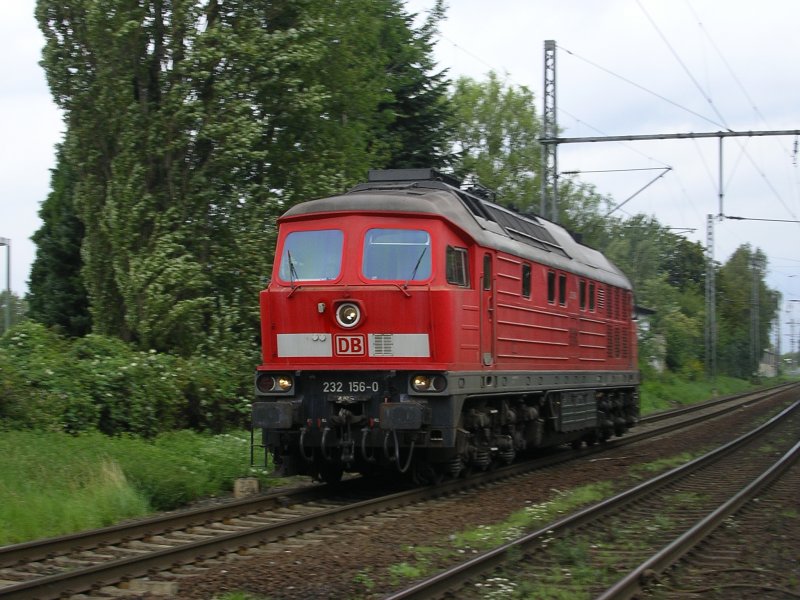 Ludmilla 232 156-0 fhrt LZ nach Bochum Langendreer,um einen GZ abzuholen.(20.08.2008)