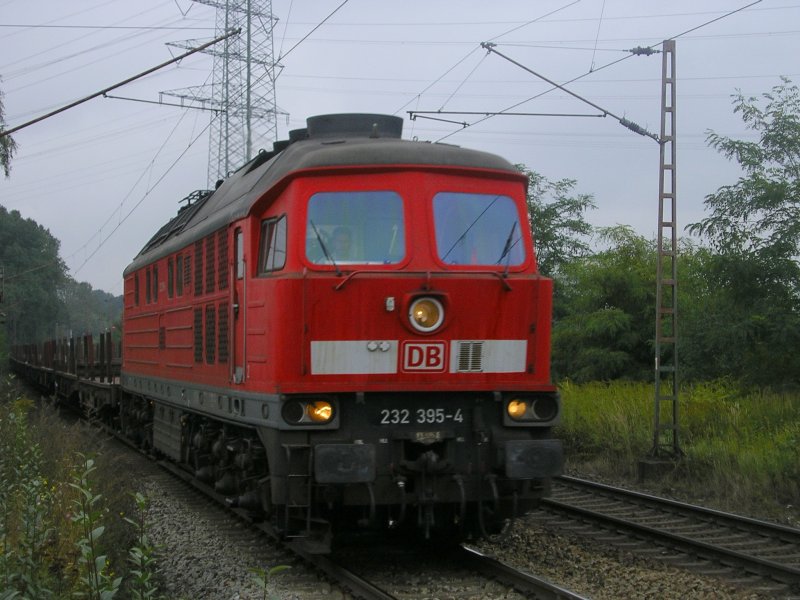 Ludmilla 232 395-4 mit GZ in Gelsenkirchen-Bismarck in Richtung Duisburg.(23.09.2008)
