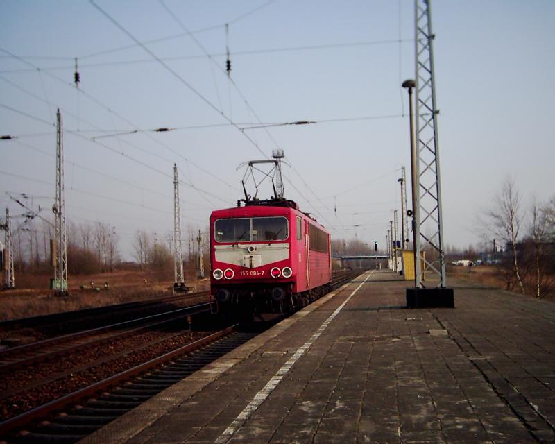 LZ in Richtung Rostock Hbf. Bei der Ausfahrt Bahnhof Rostock-Seehafen
