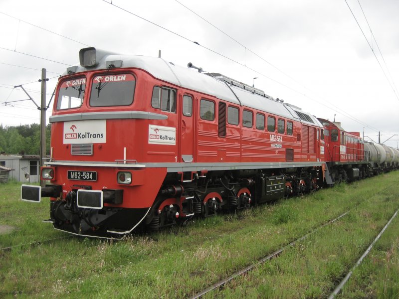 M62-584 und TEM2-119 von der ORLEN KolTrans am 20.05.2008 in Zawiercie.