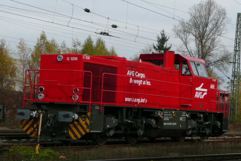 MAK 1206 AVG Lok Nr.469(Neue Ausgelieferte Lok an AVG)am 02.11.08 am Gbf Karlsruhe.