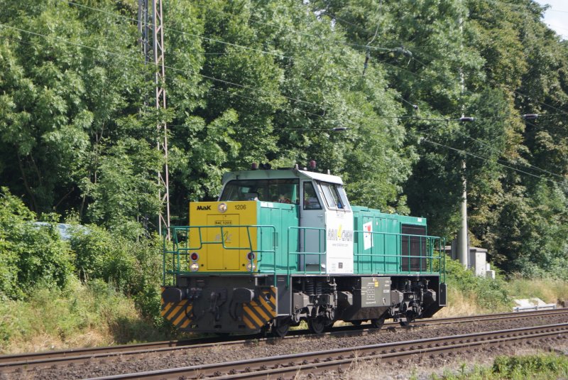 MaK G 1206 Nr. 1203 von Rail4Chem als Lz in Ratingen Lintorf am 30.06.08