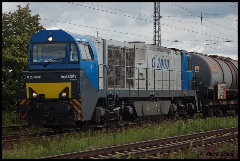 Mak G 2000 BB Vossloh 2006-08-31 Saarmund
unbekanntes EVU, wer kann helfen?
