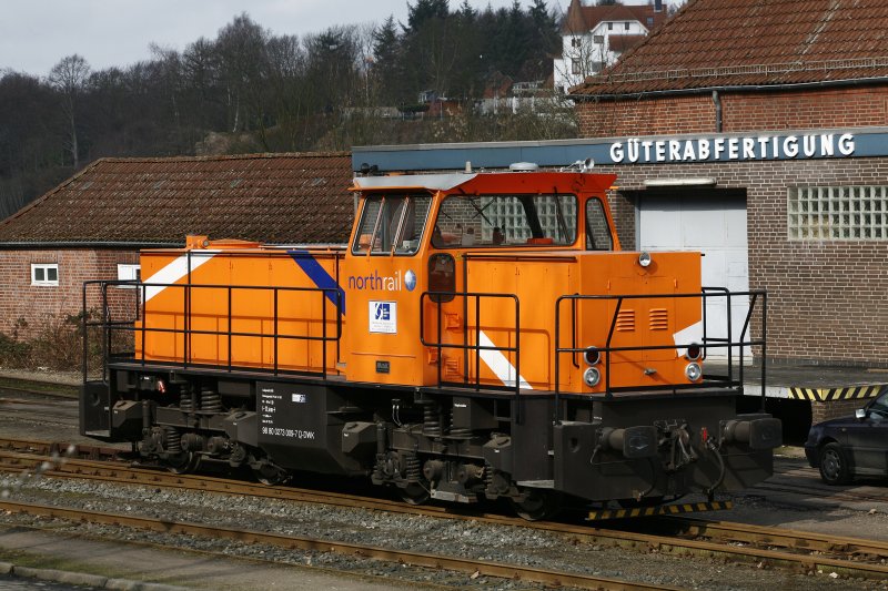 MAK G1203 der northrail GmbH Hamburg. Abgestellt  am Nord-Ostsee-Kanal in Kiel-Wik.